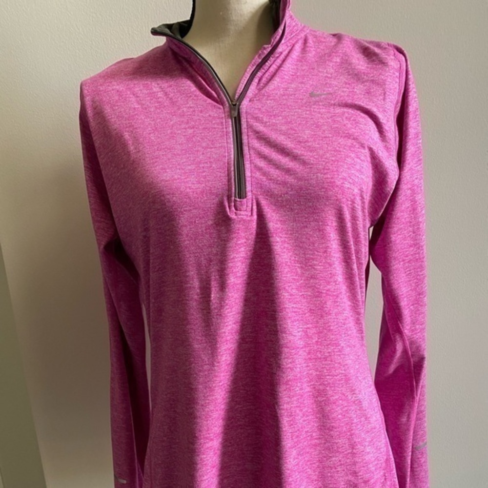 Nike Dri-Fit 3/4-Zip Pink Pullover Size M